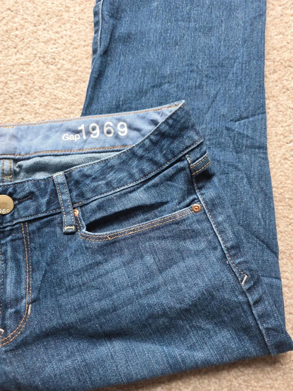 Vintage Y2K GAP Low Rise Bootcut Jeans UK Size 12 Petite