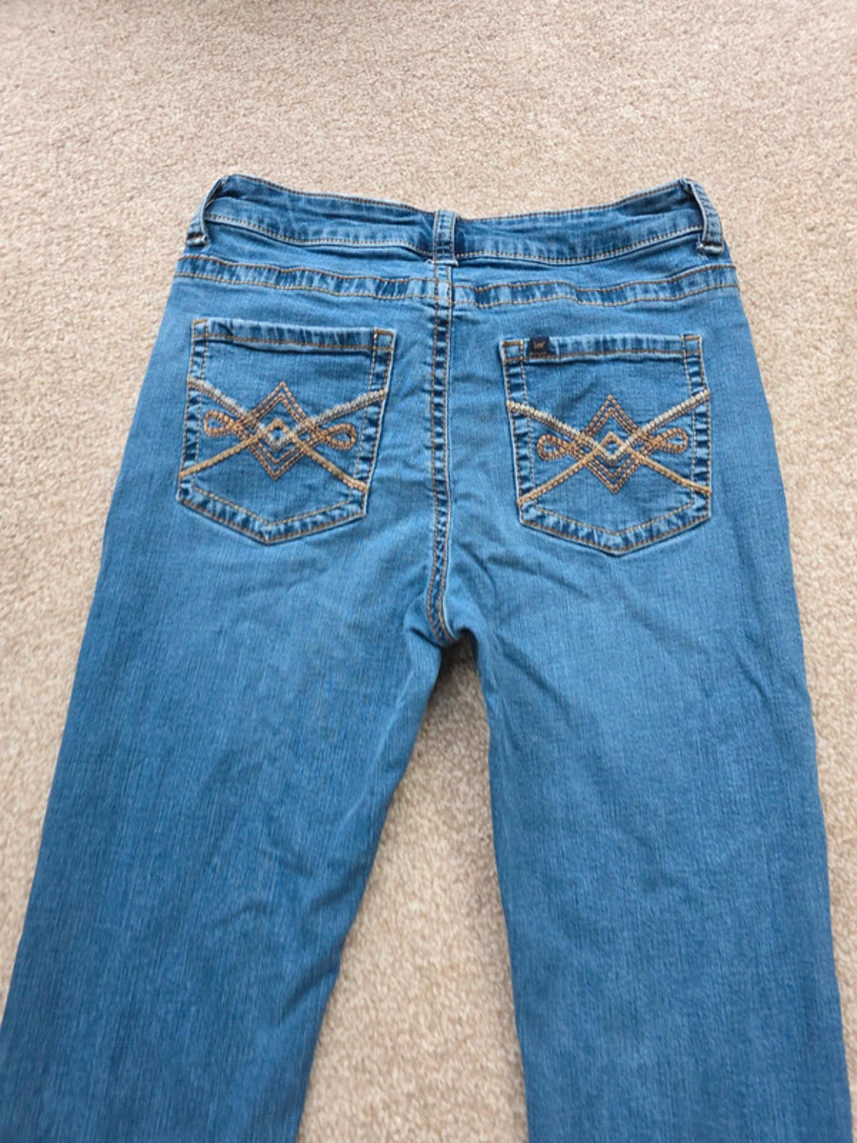 Vintage Y2K Lee Mid Rise Bootcut Jeans UK Size 10 Petite