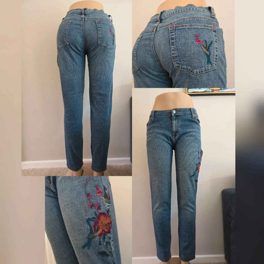 X-Mail Petite Mid Rise Slim Vintage Y2K Jeans UK Size 8