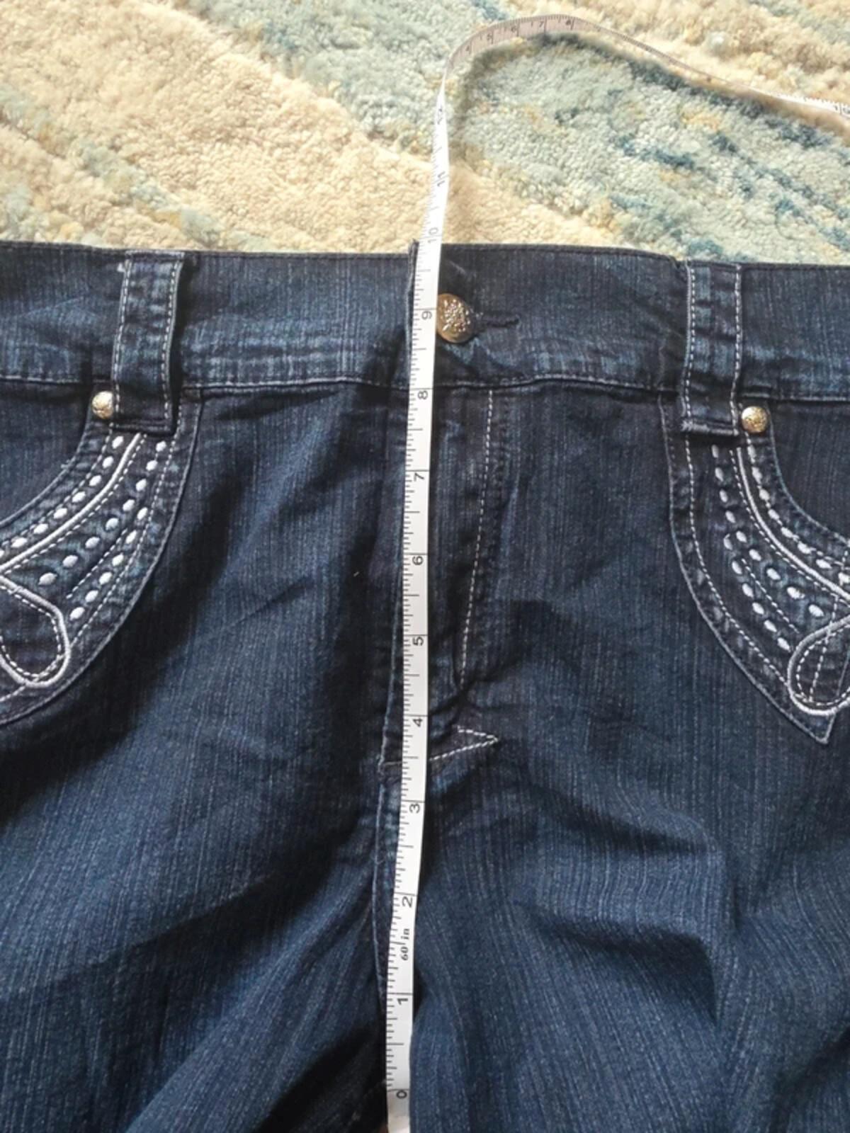 PNK Vintage Y2K Petite Mid Rise Wide Bootcut Jeans UK Size 12