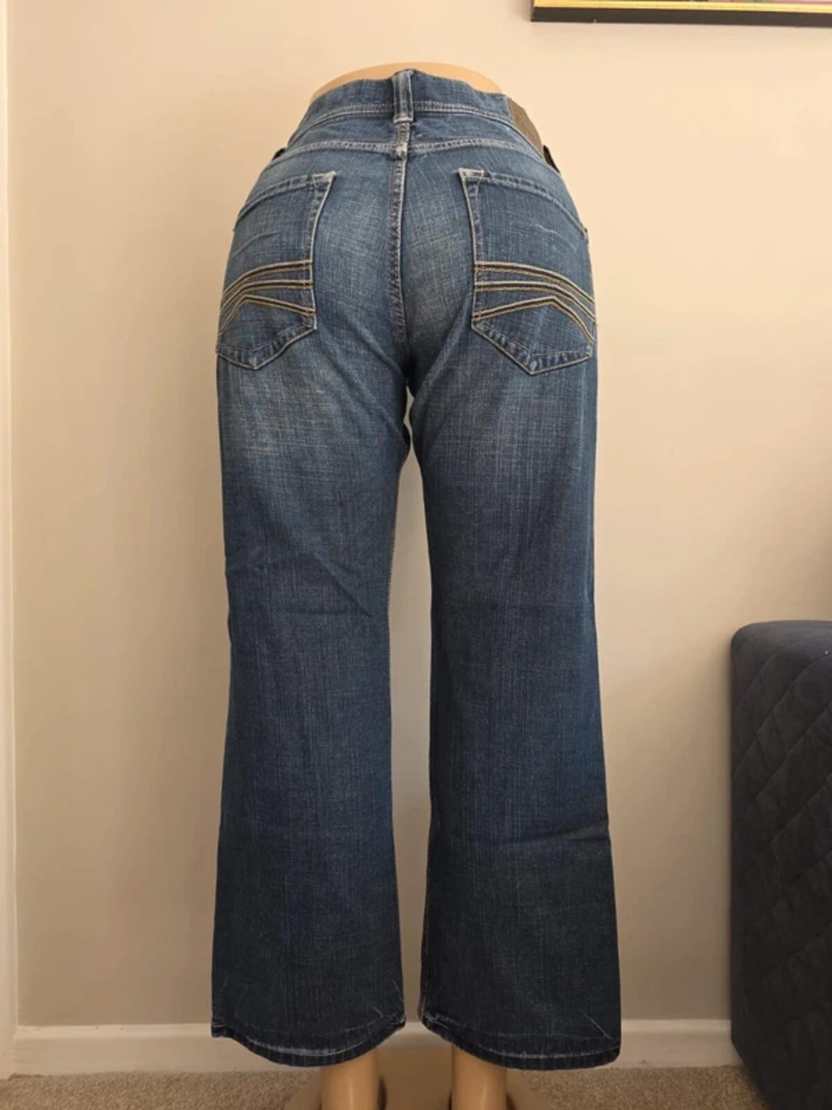 Express Jeans High Rise Loose Bootcut Vintage Y2K Jeans UK Size 14 Petite