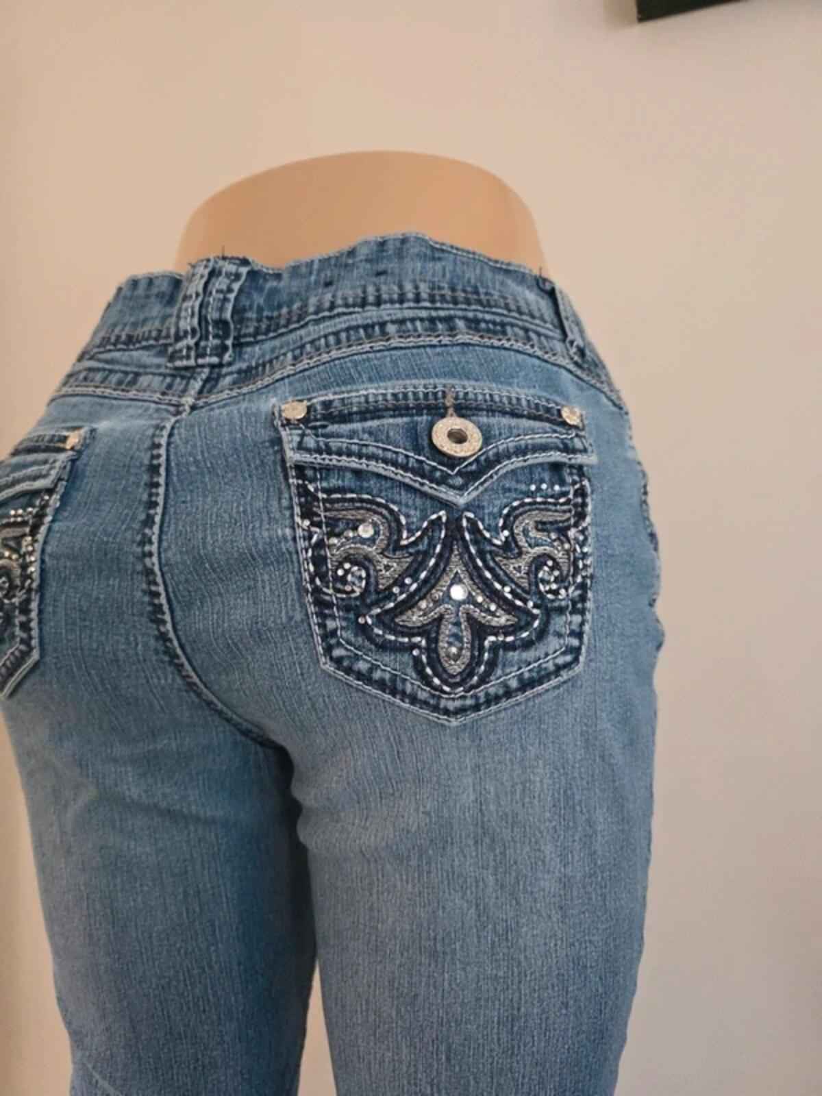 Roz & Ali Mid Rise Straight Vintage Y2K Jeans UK Size 12
