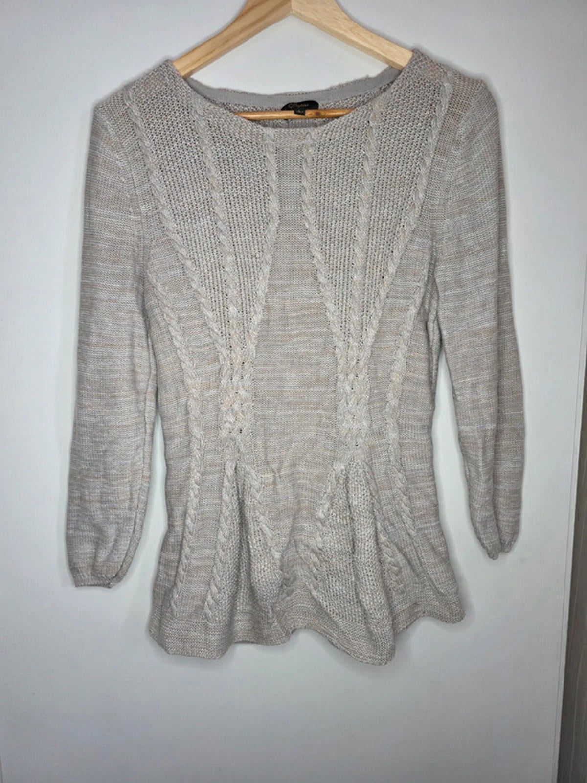 Cupio Cable Knit Long Sleeve Jumper UK 10