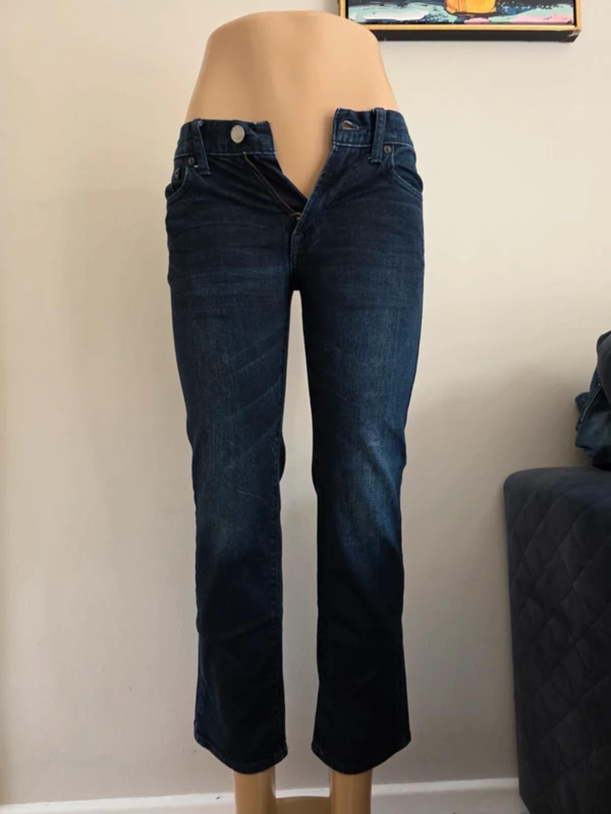 Vintage Y2K American Eagle Mid Rise Straight Jeans UK Size 6 petite