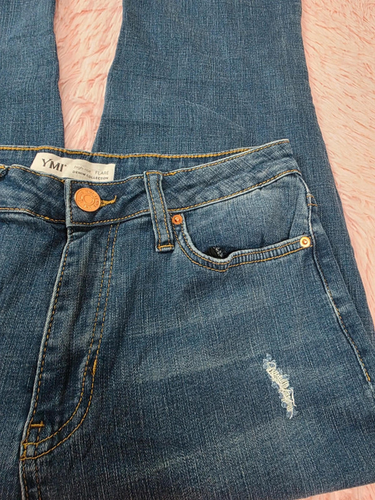 Vintage Y2K YMI High Rise Flare Jeans UK size 8