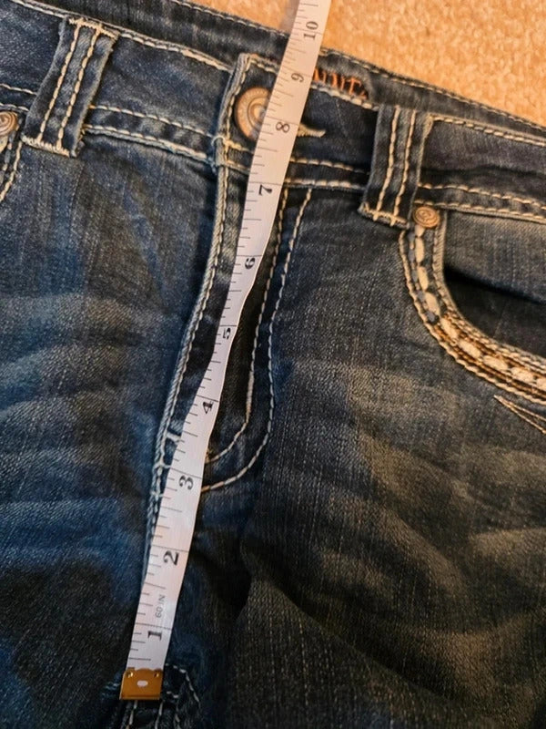 Shyanne Mid Rise Bootcut Blingy Jeans UK Size 12 Petite
