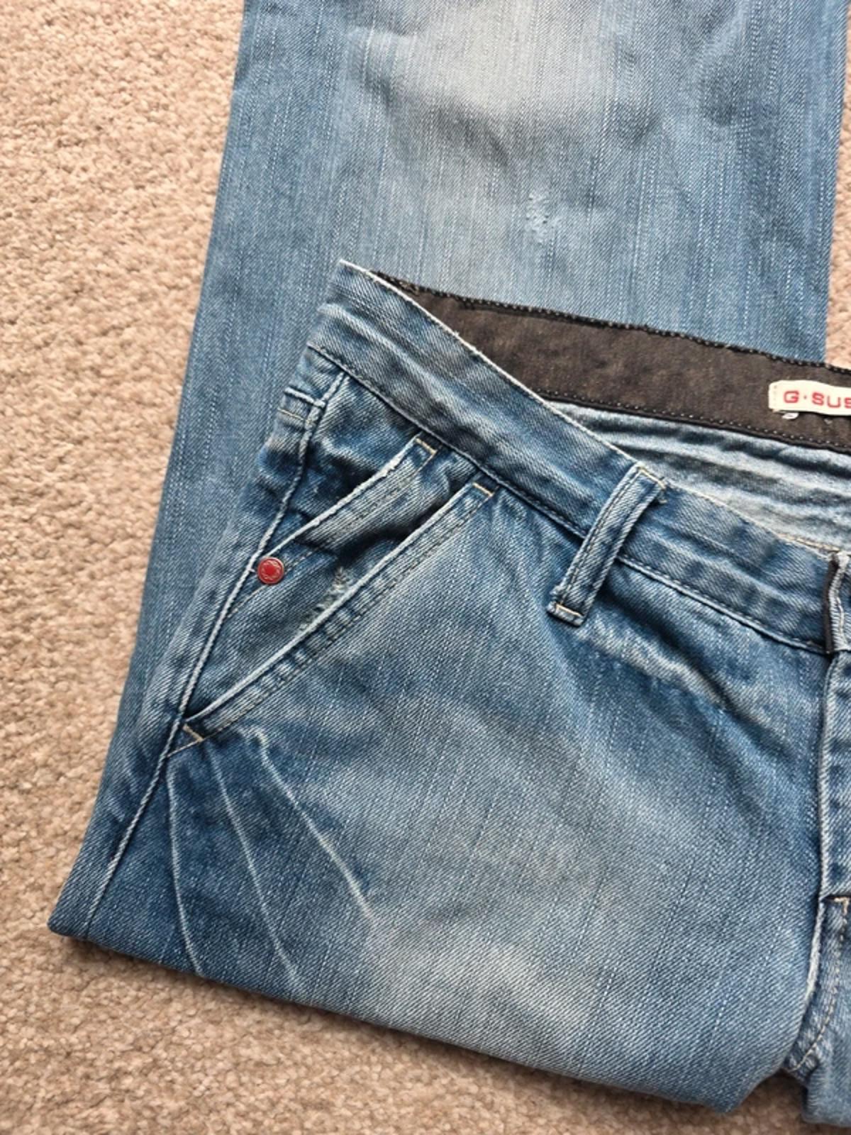 Vintage Y2K Gsus Sindustries Low Rise Wide Leg Jeans UK Size 14