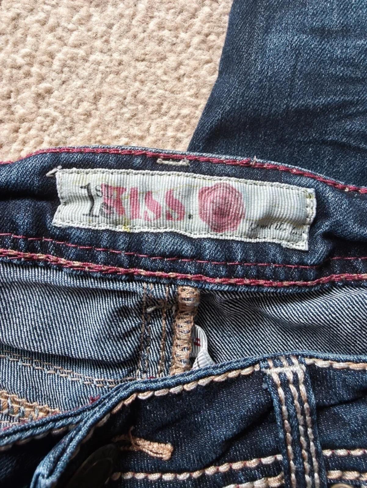 1st Kiss Low Rise Cropped Vintage Y2K Jeans UK Size 8/10