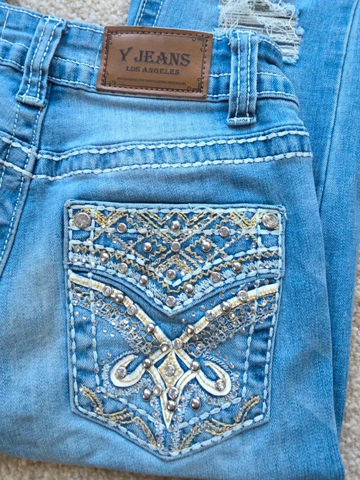 Vintage Y2K Y Jeans Los Angeles Low Rise Bootcut Jeans UK Size 4