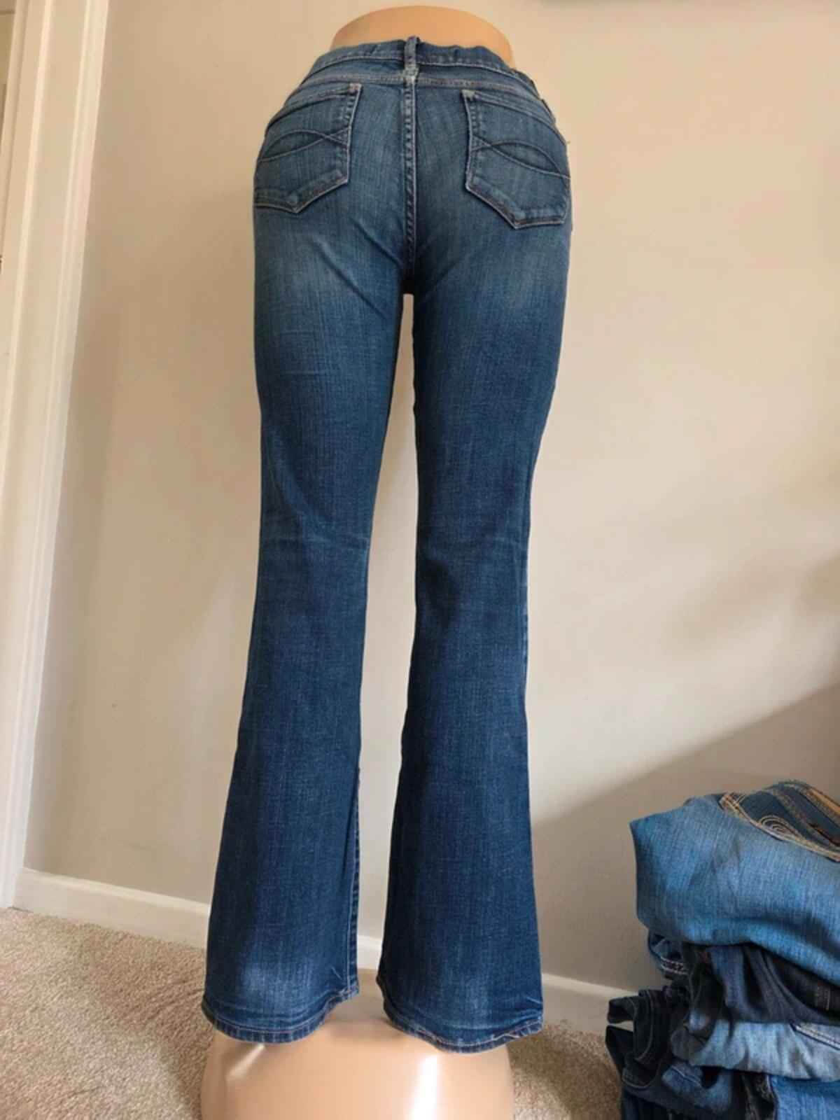 Vintage Y2K Abercrombie & Fitch ultra low rise bootcut jeans UK 8