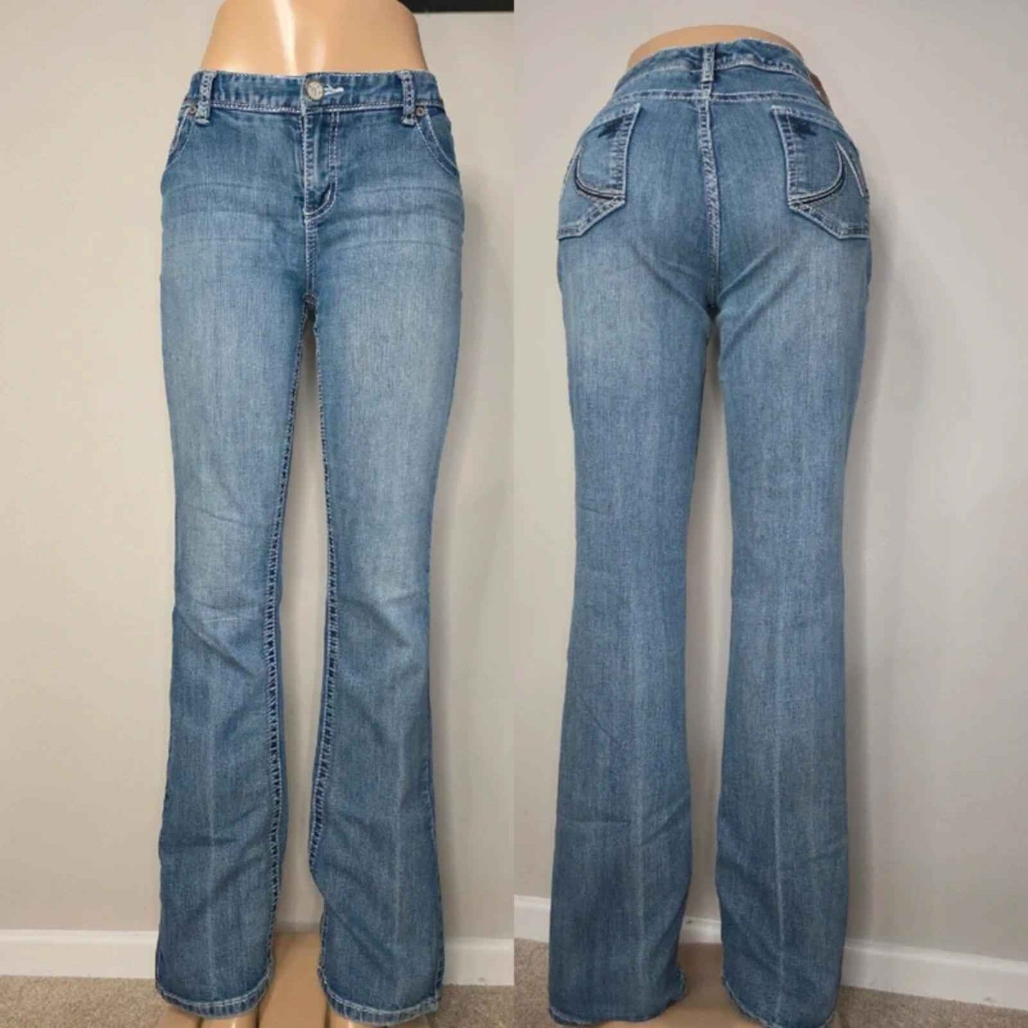 Maurices Tall Mid Rise Bootcut Jeans UK Size 12 Vintage Y2K Tall