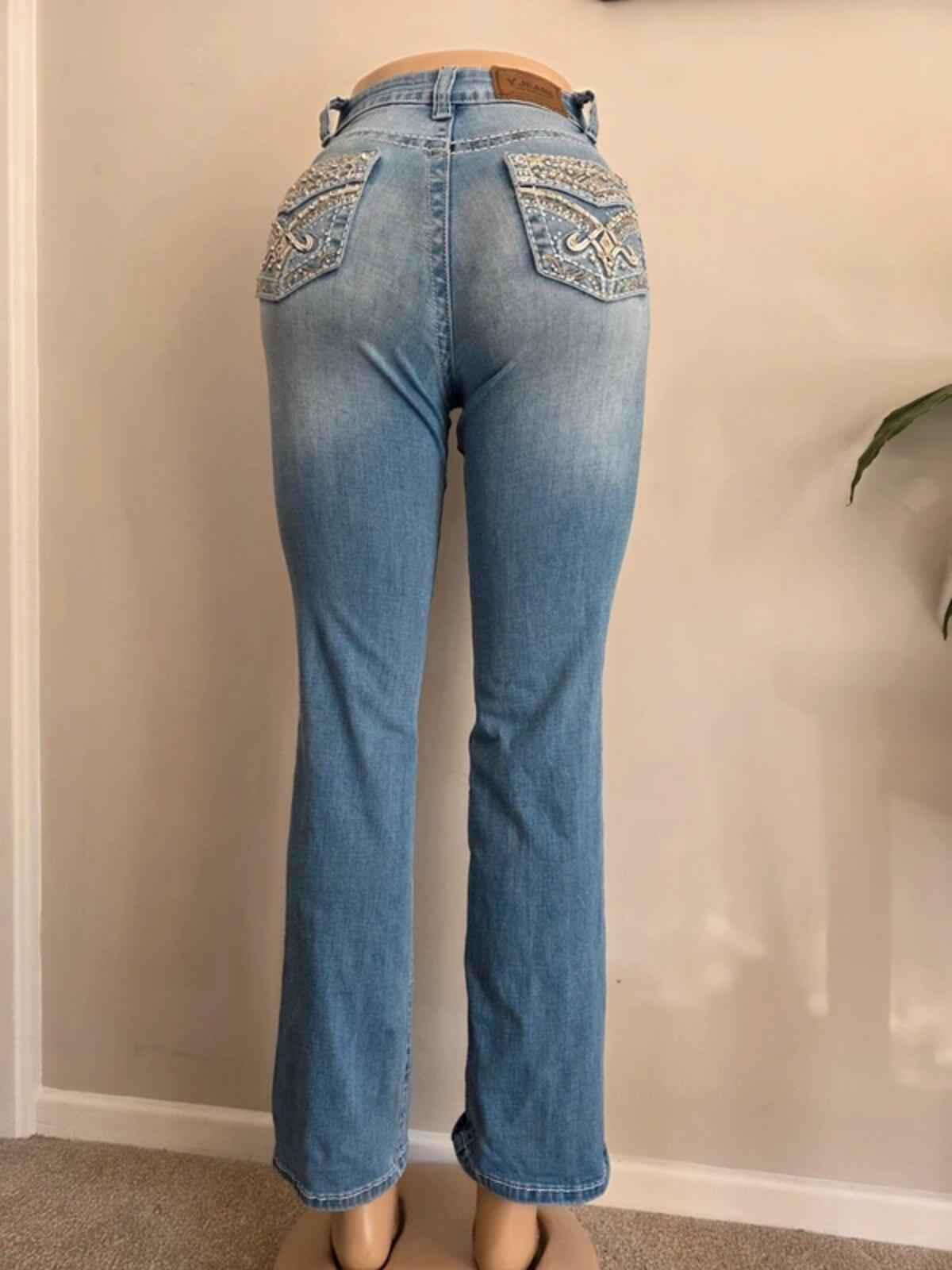 Vintage Y2K Y Jeans Mid Rise Bootcut Jeans UK Size 4-6