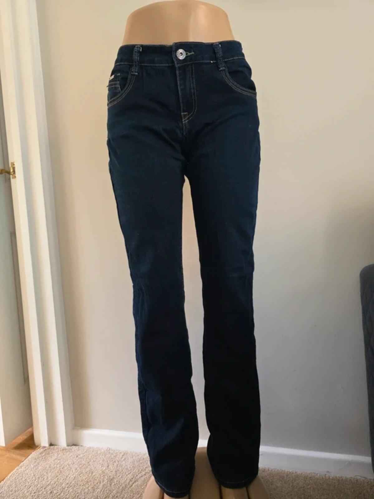 Rodeo Mid Rise Straight Vintage Y2K Jeans UK Size 10 Tall