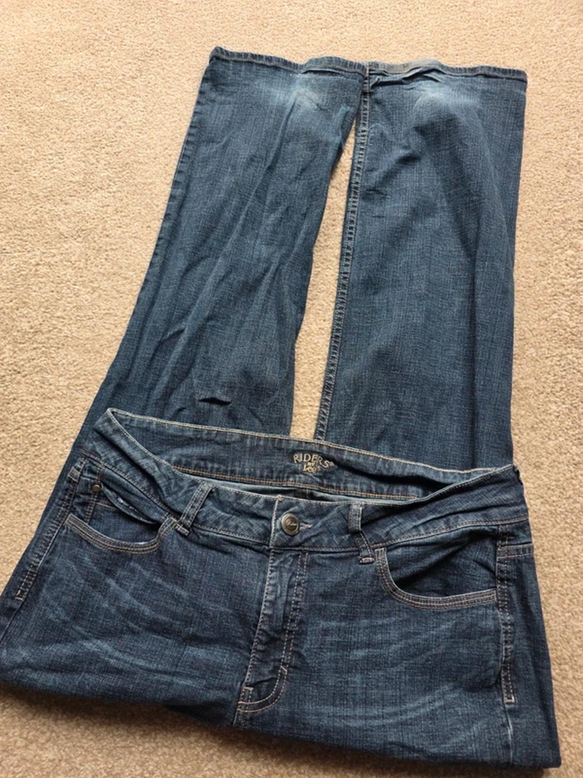Vintage Y2K Riders by Lee Mid Rise Straight Leg Jeans UK Size 16 Petite