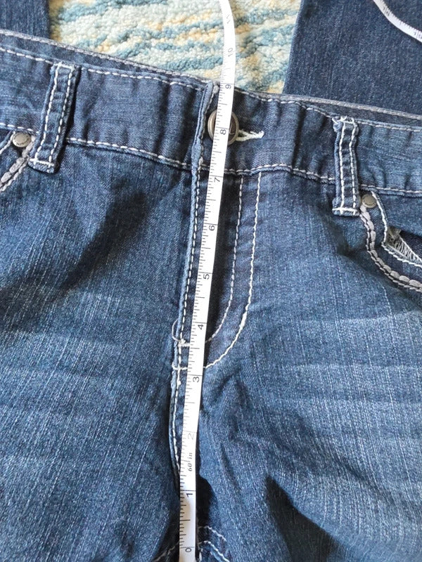 Maurices Mid Rise Bootcut Vintage Y2K Jeans UK Size 12/14 Petite