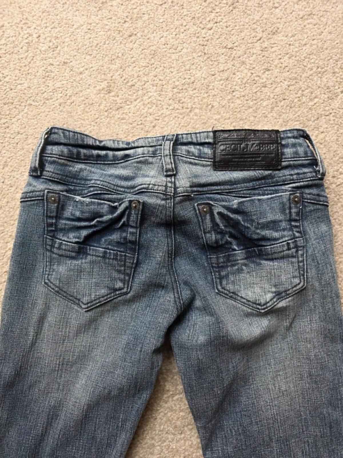 Cecil McBee Ultra Low Rise Capri Jeans UK Size 4