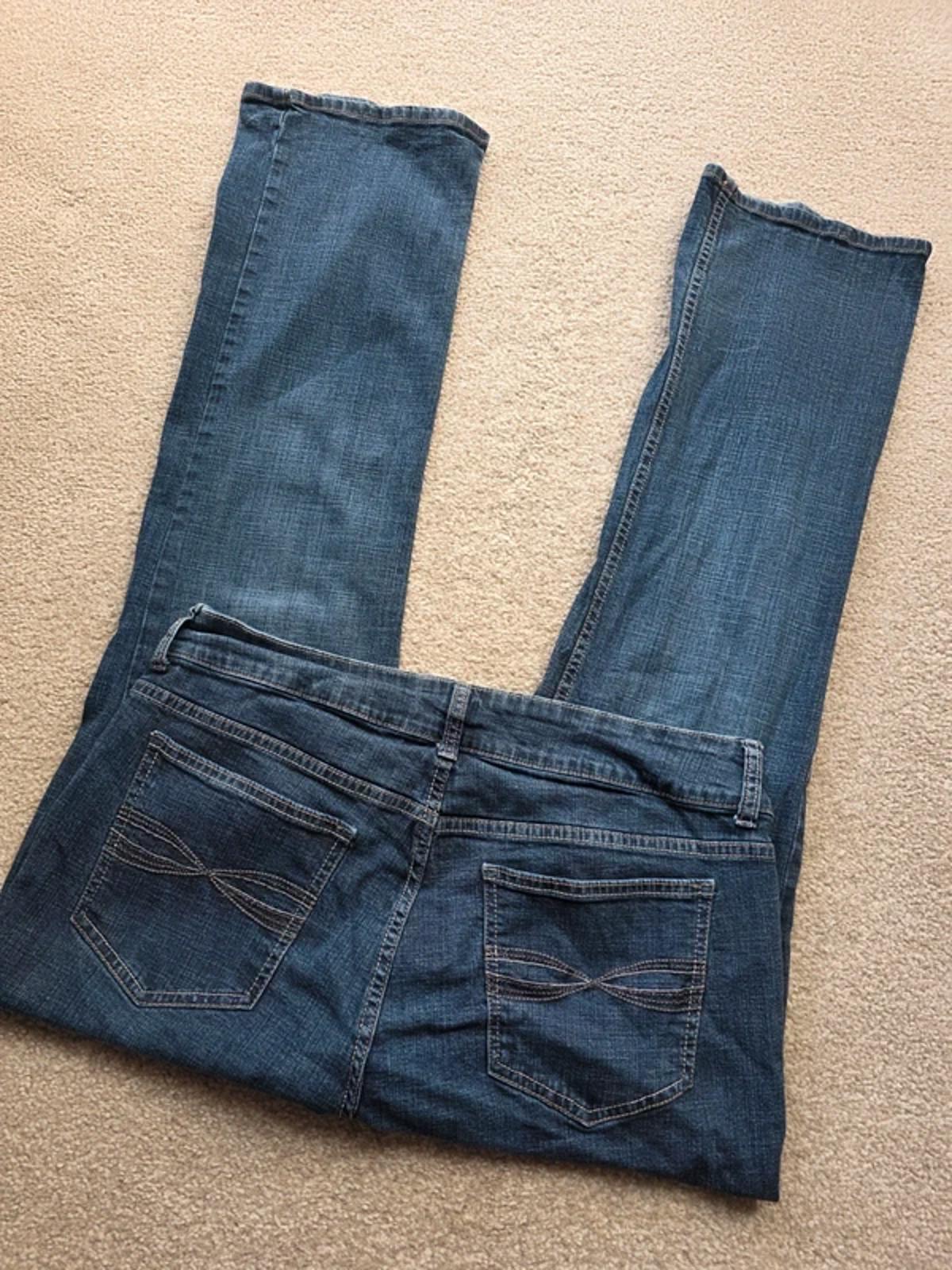 Vintage Y2K Riders by Lee Mid Rise Straight Leg Jeans UK Size 16 Petite
