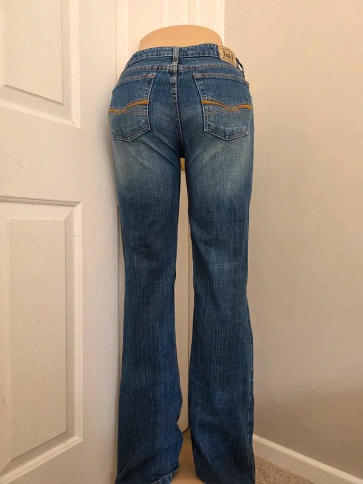 L.E.I. Mid Rise Bootcut Vintage Y2K Jeans UK Size 10 Tall