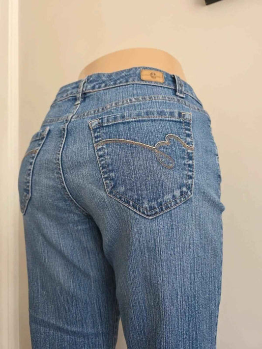Vintage Y2K Bandolino Mid Rise Straight Leg Jeans UK Size 10 Petite