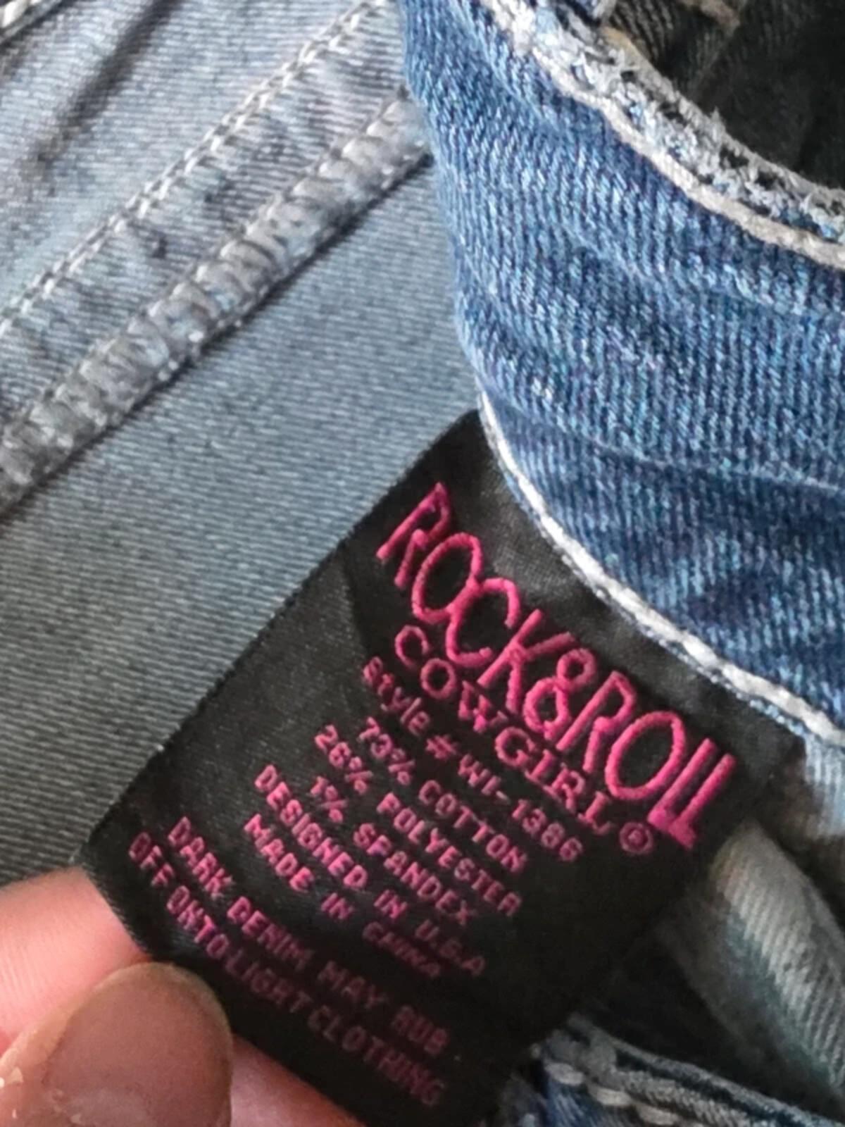 Rock & Roll Mid Rise Baby Bootcut Vintage Y2K Jeans UK Size 8 Tall