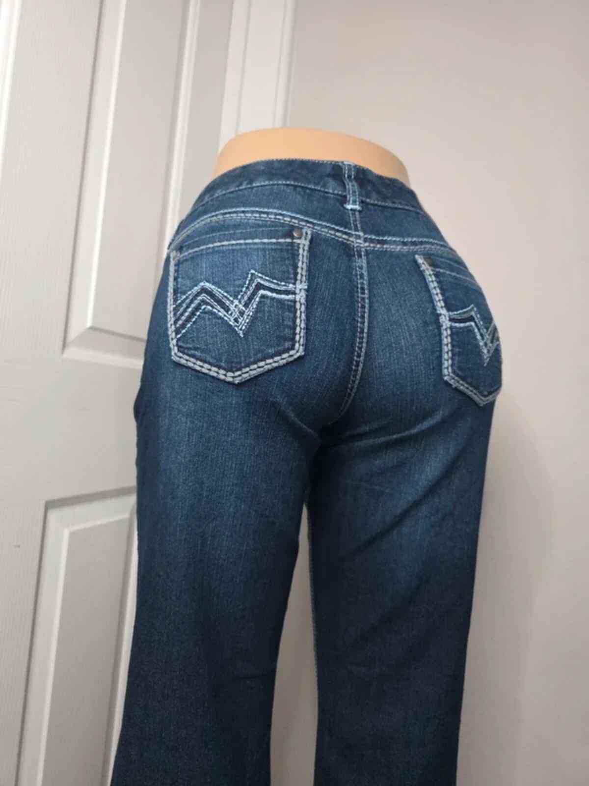 Maurices Mid Rise Wide Bootcut Jeans UK Size 10/12 Vintage Y2K