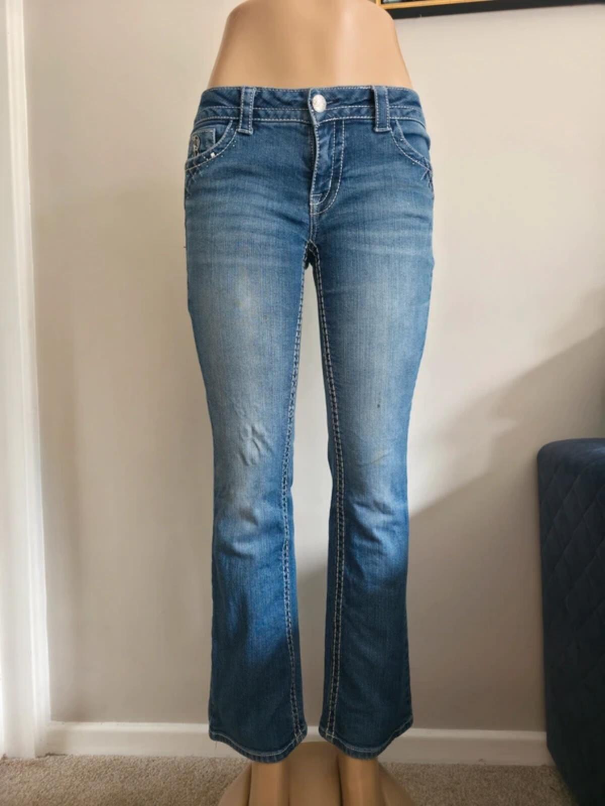 Paisley's Sky Low Rise Bootcut Vintage Y2K Jeans UK Size 10 Petite