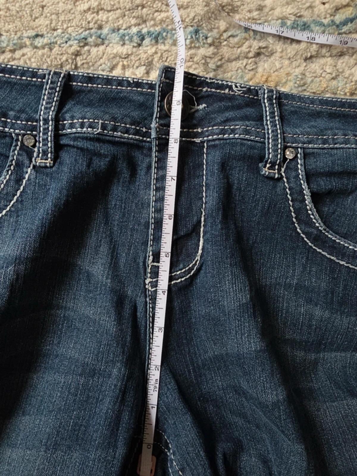 Natural Reflections Mid Rise Blingy Bootcut Vintage Y2K Jeans UK Size 12