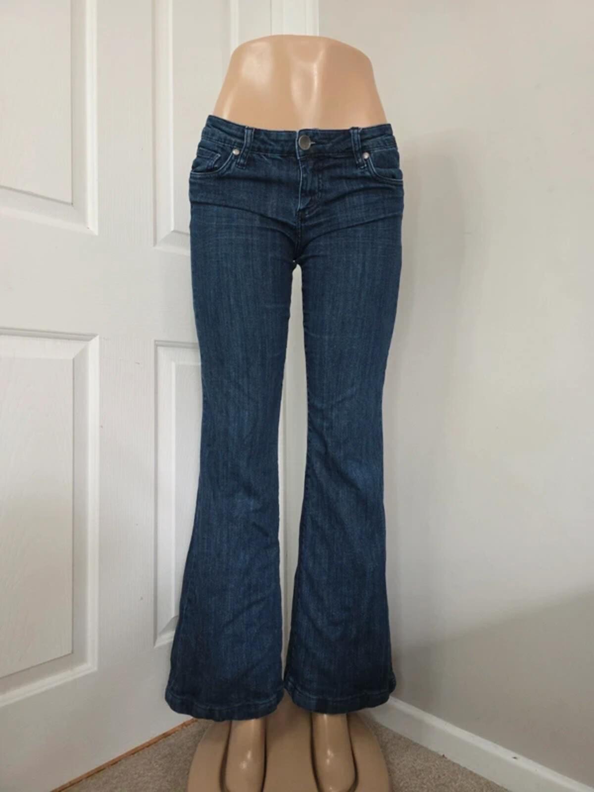 See Thru Soul Low Rise Flared Vintage Y2K Jeans UK Size 8