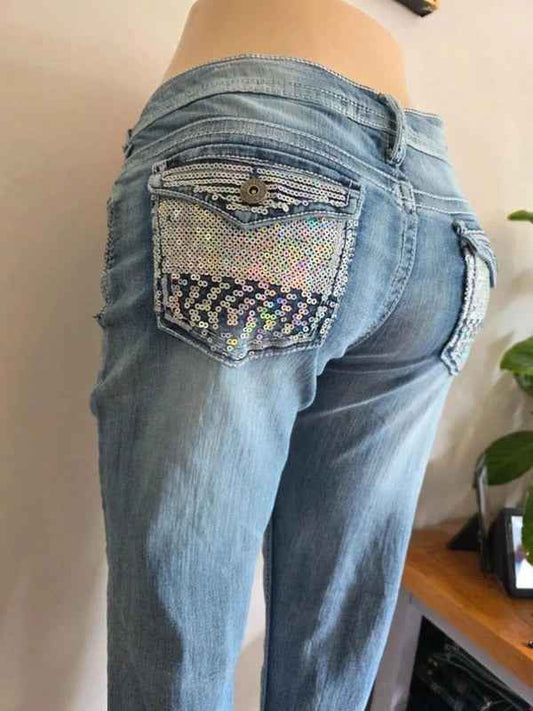 Bongo Low Rise Flared Jeans UK Size 14