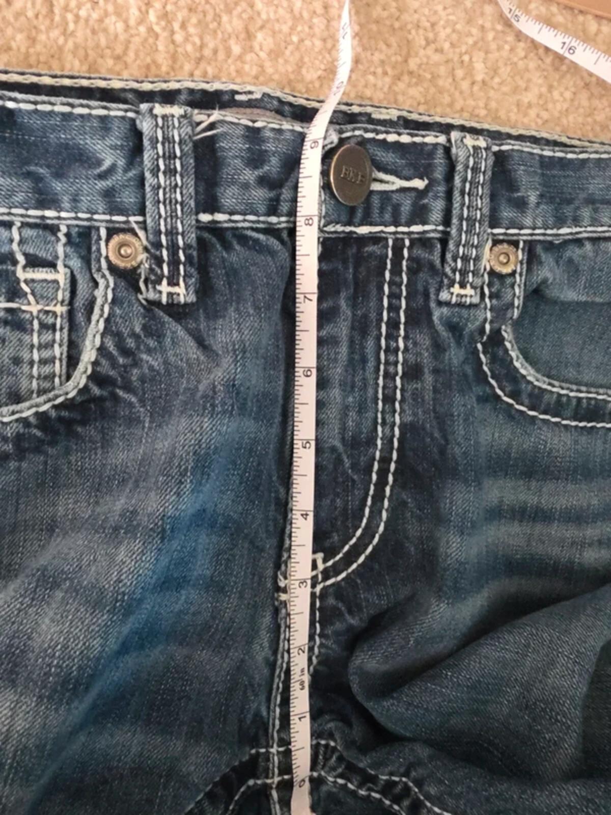 BKE Vintage Y2K Tyler Mid Rise Wide Leg Bootcut Jeans UK Size 8 Petite