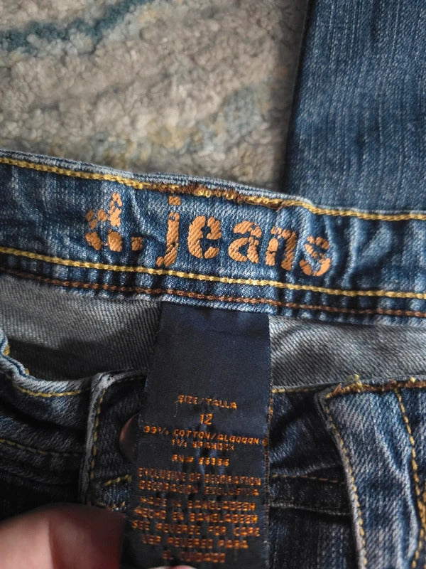 D. Jeans Mid Rise Bootcut Vintage Y2K Jeans UK Size 14