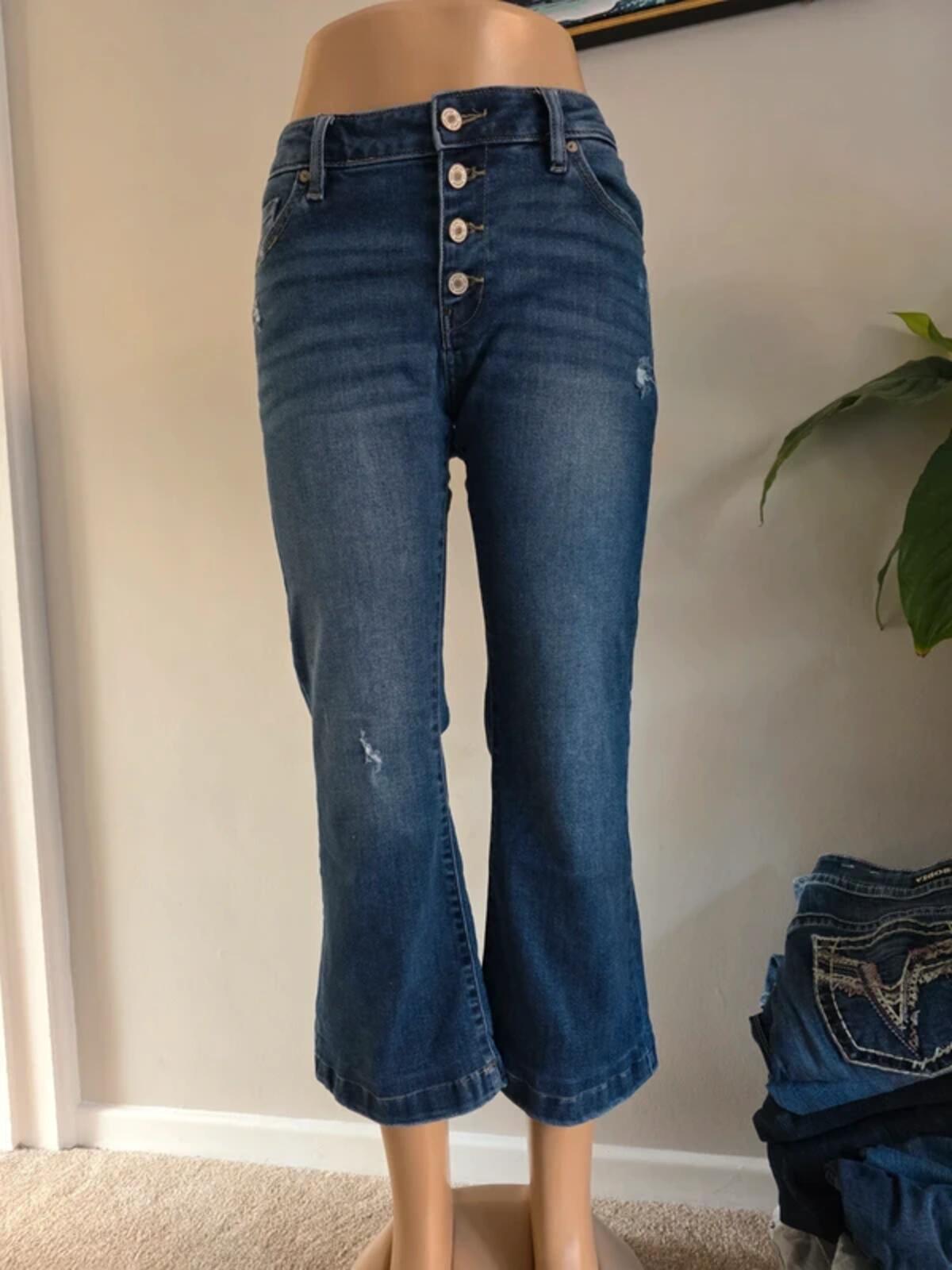 Vintage Y2K KanCan Mid Rise Bootcut Jeans UK Size 10 Petite