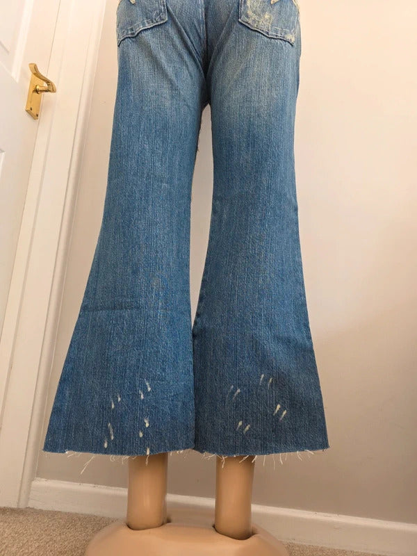 Joe’s Jeans Low Rise Relaxed Flared Vintage Y2K Jeans UK Size 10 Petite
