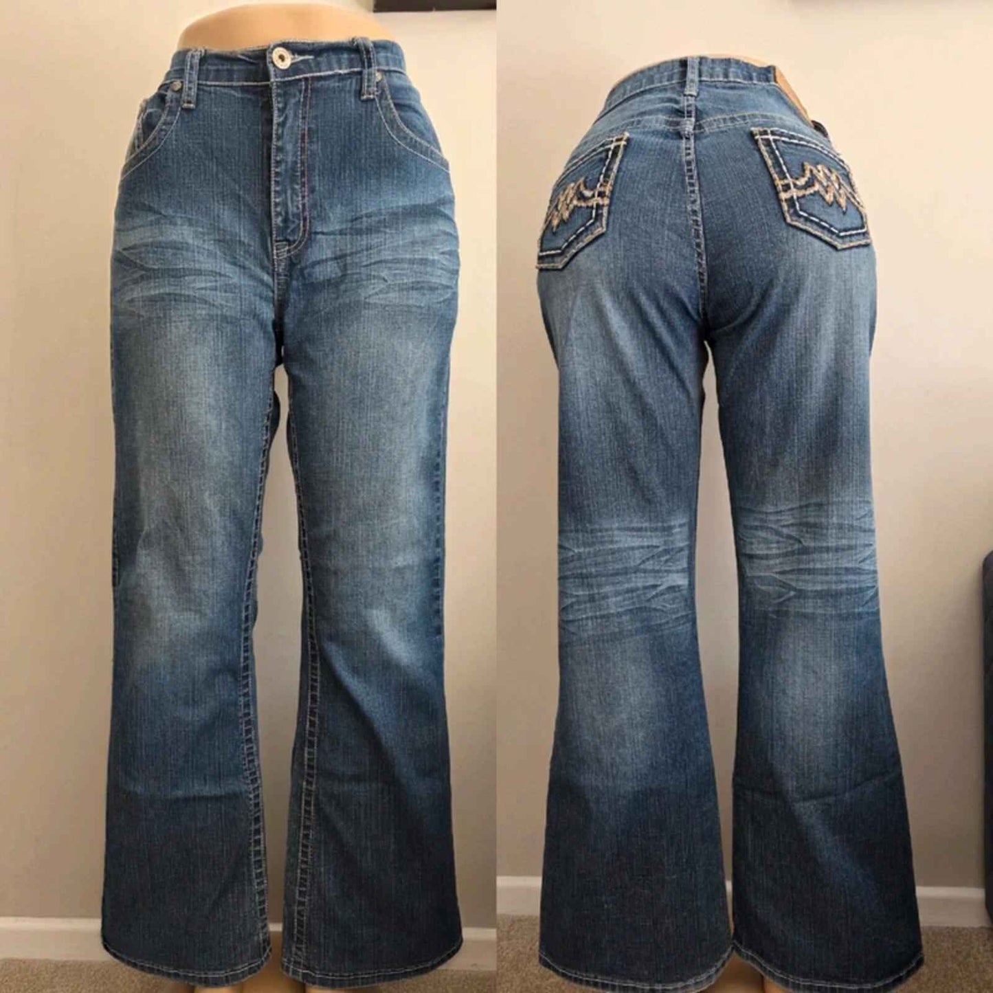 Firefly Mid Rise Flared Vintage Y2K Jeans UK Size 14