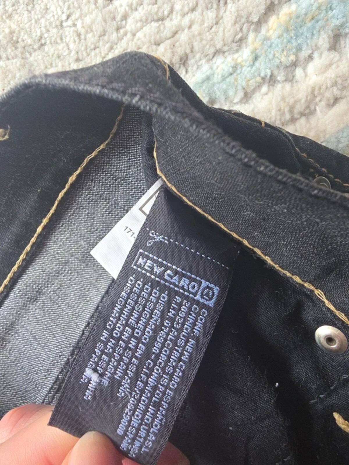 New Caro Vintage Y2K Mid Rise Straight Leg Black Jeans UK Size 8