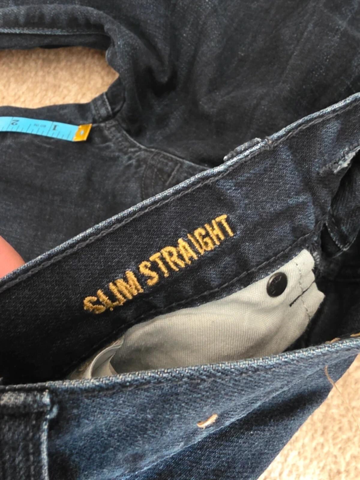 Vintage Y2K American Eagle Mid Rise Straight Jeans UK Size 6 petite