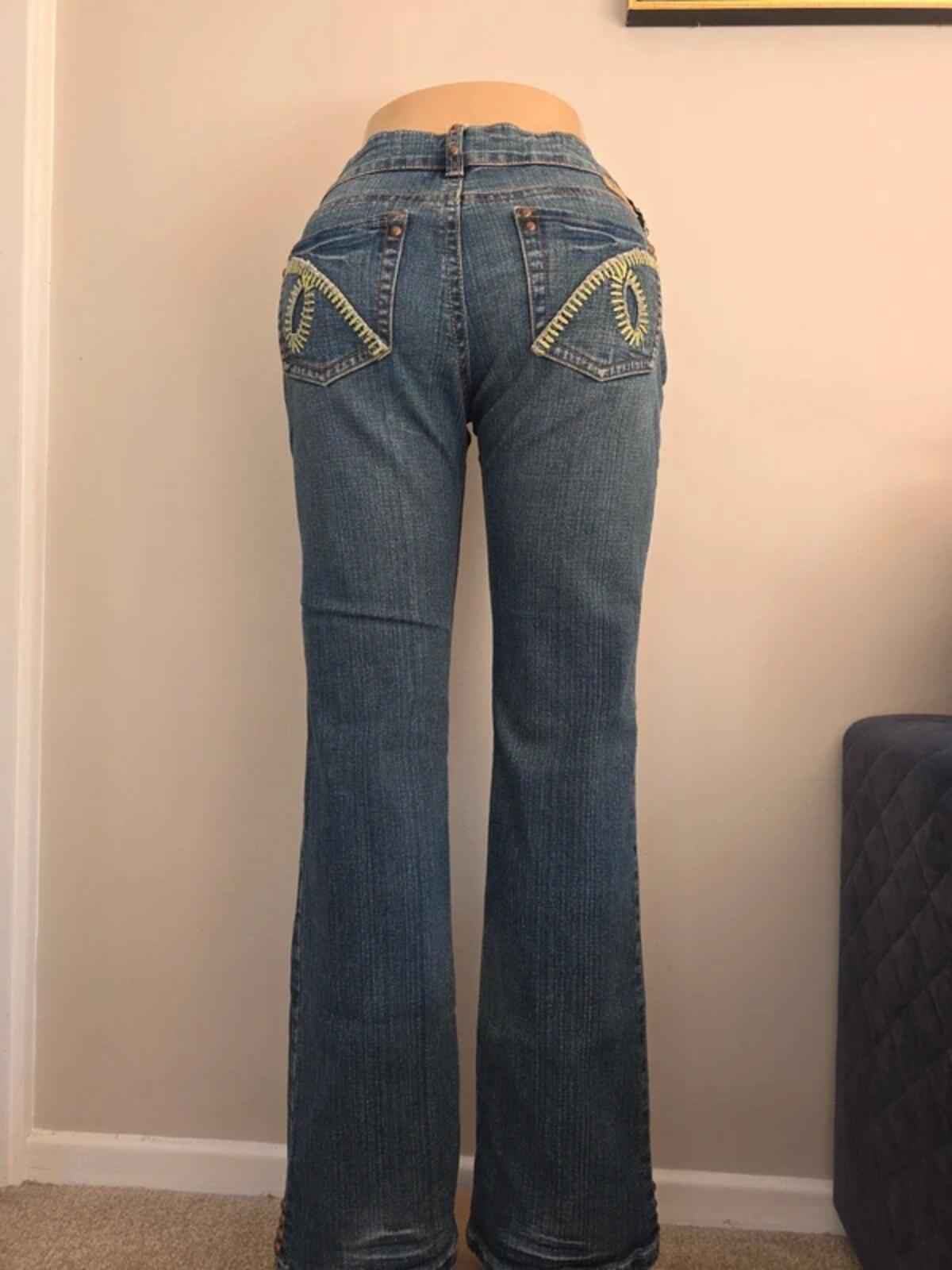 Cowgirl Tuff Co. Low Rise Bootcut Vintage Y2K Jeans UK Size 10
