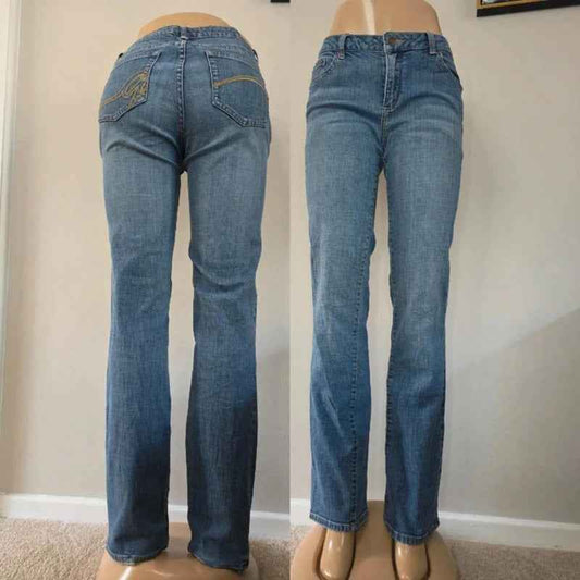 Garage Low Rise Straight Vintage Y2K Jeans UK Size 10 Tall