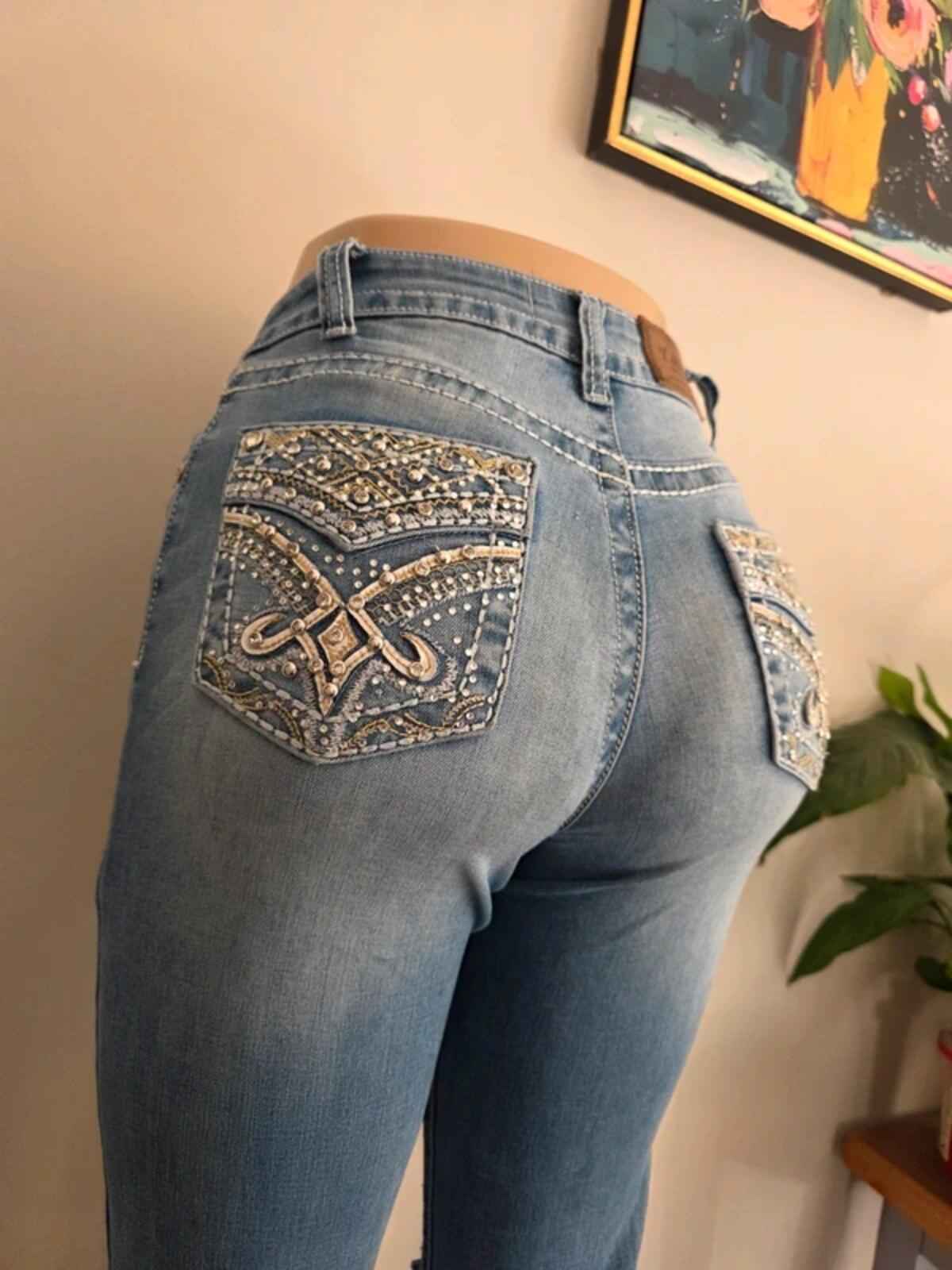 Vintage Y2K Y Jeans Mid Rise Bootcut Jeans UK Size 4-6