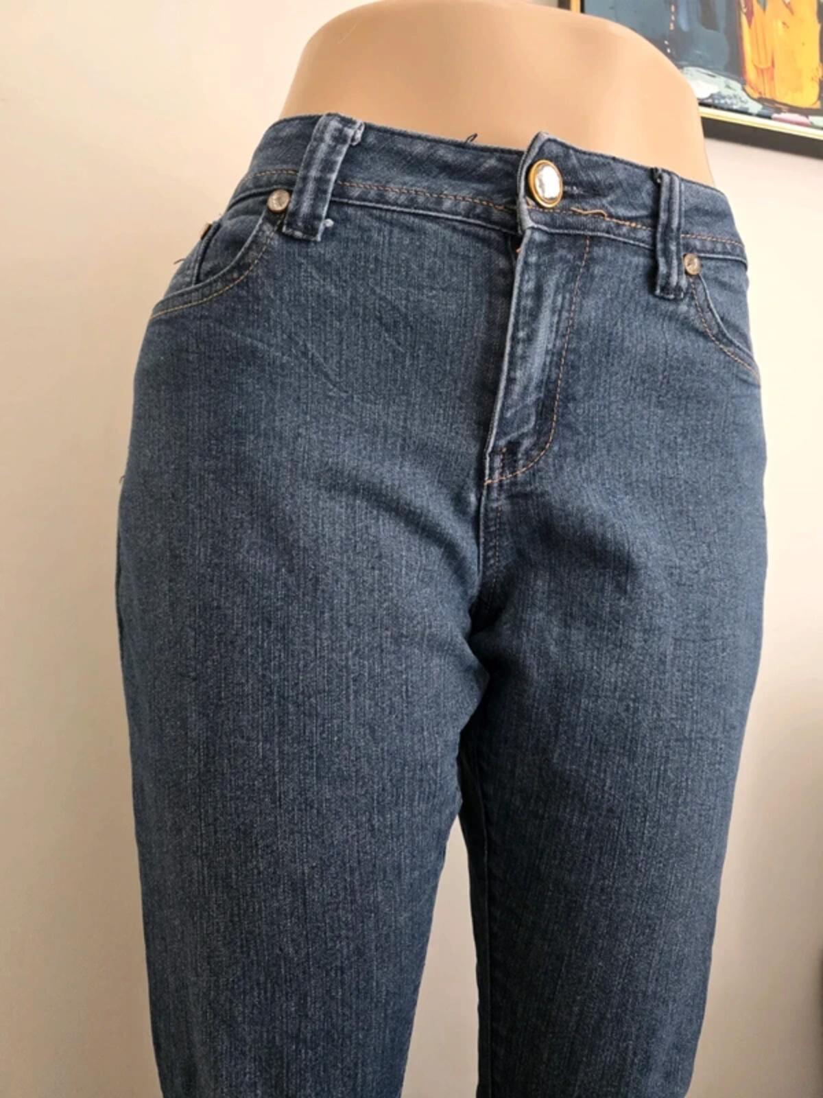 Vintage Y2K Twinkle Mid Rise Blingy Skinny Jeans UK Size 14