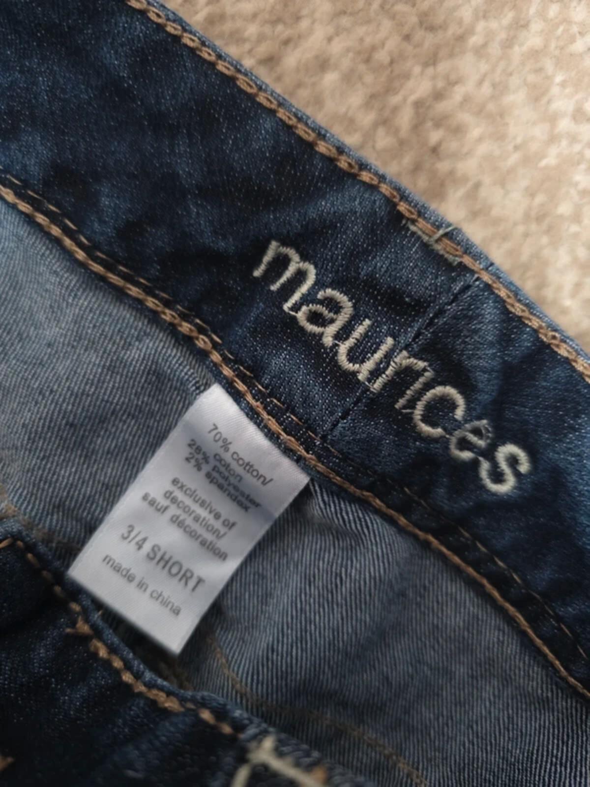 Maurices Low Rise Bootcut Jeans UK Size 8 Petite