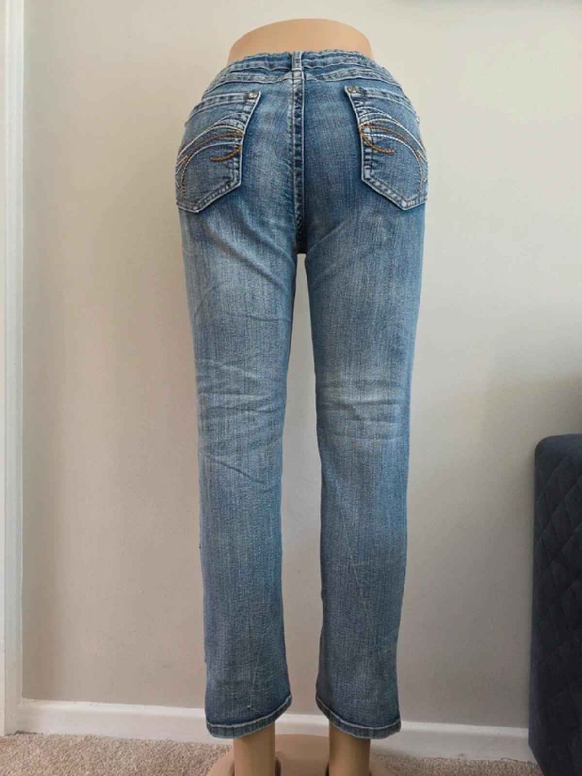 Zenim Mid Rise Slim Vintage Y2K Jeans UK Size 8 Petite