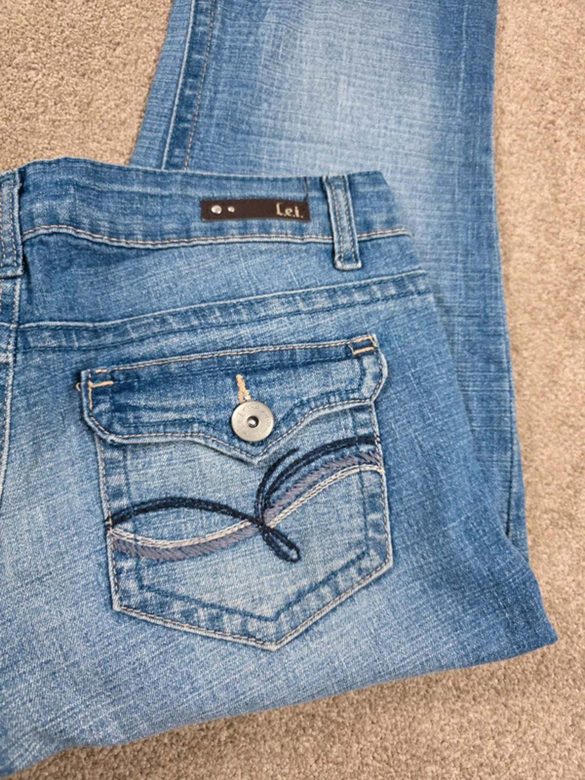 Vintage Y2K L.E.I. Low Rise Bootcut Jeans UK Size 12