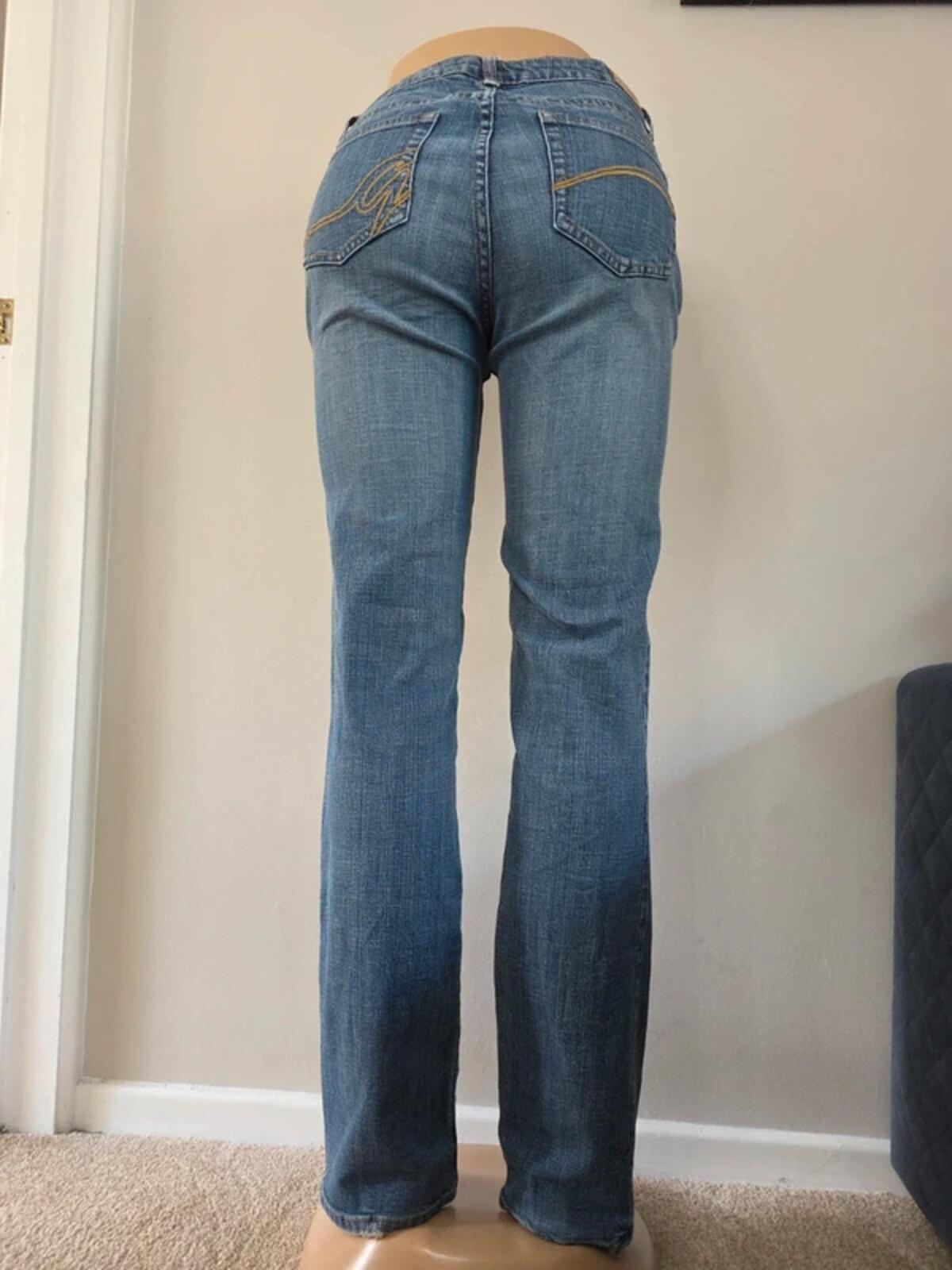 Garage Low Rise Straight Vintage Y2K Jeans UK Size 10 Tall