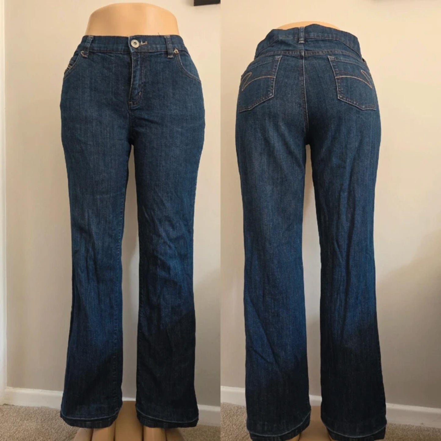 Liz & Co Mid Rise Relaxed Bootcut Vintage Y2K Jeans UK Size 14/16