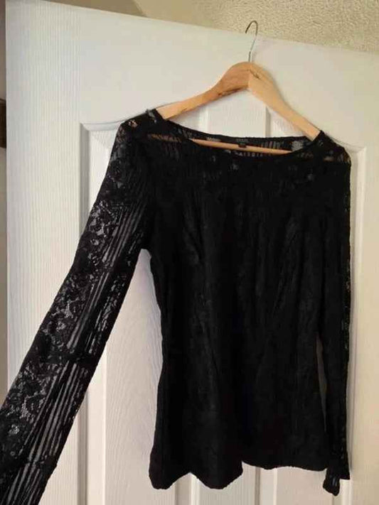 Vintage Y2K Guess Mid Rise Lace Top UK Size 12
