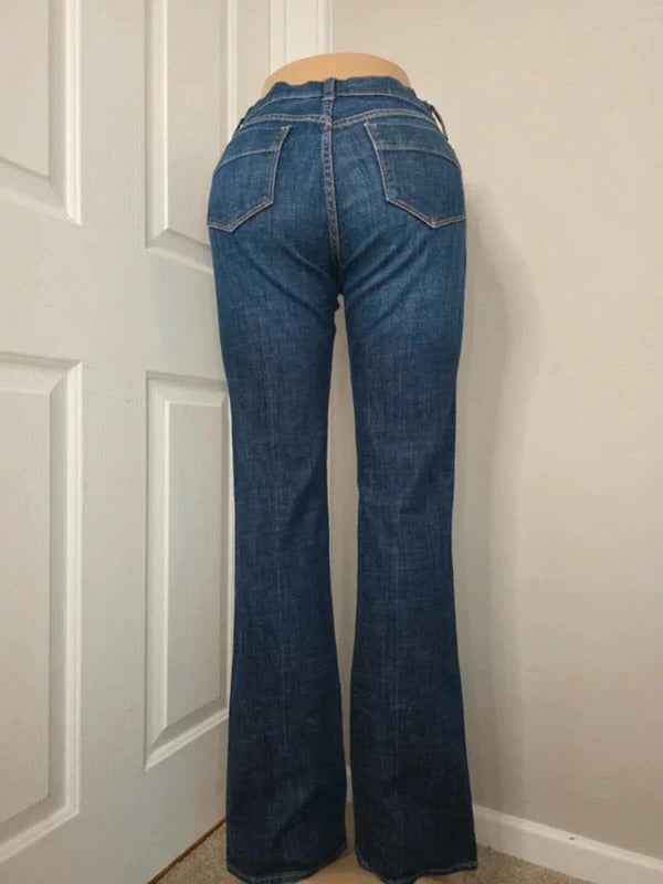 Old Navy Mid Rise Bootcut Vintage Y2K Jeans UK Size 8 Tall