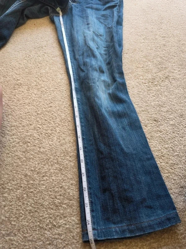 Vintage Y2K G.U. Mid Rise Cropped Jeans UK Size 8 tall