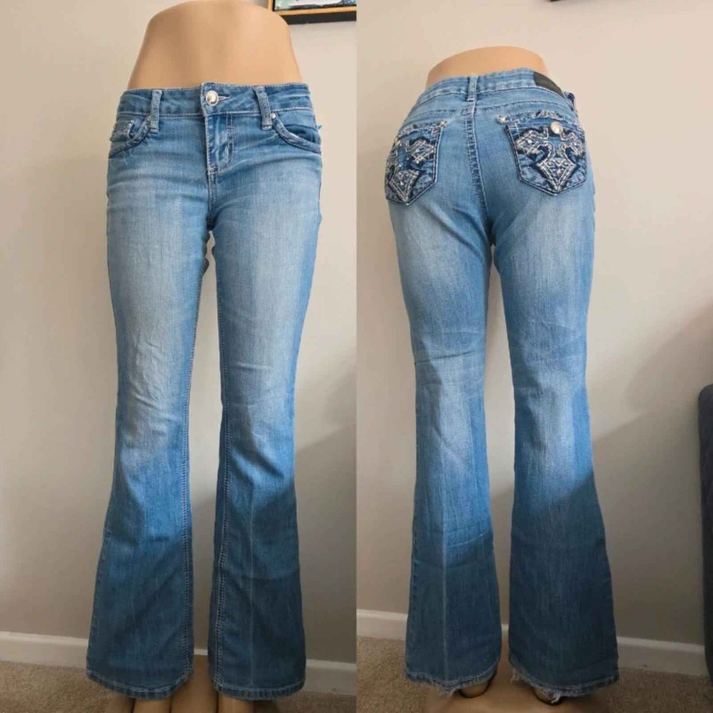 ZCO Jeans Low Rise Bootcut Vintage Y2K Jeans UK Size 10