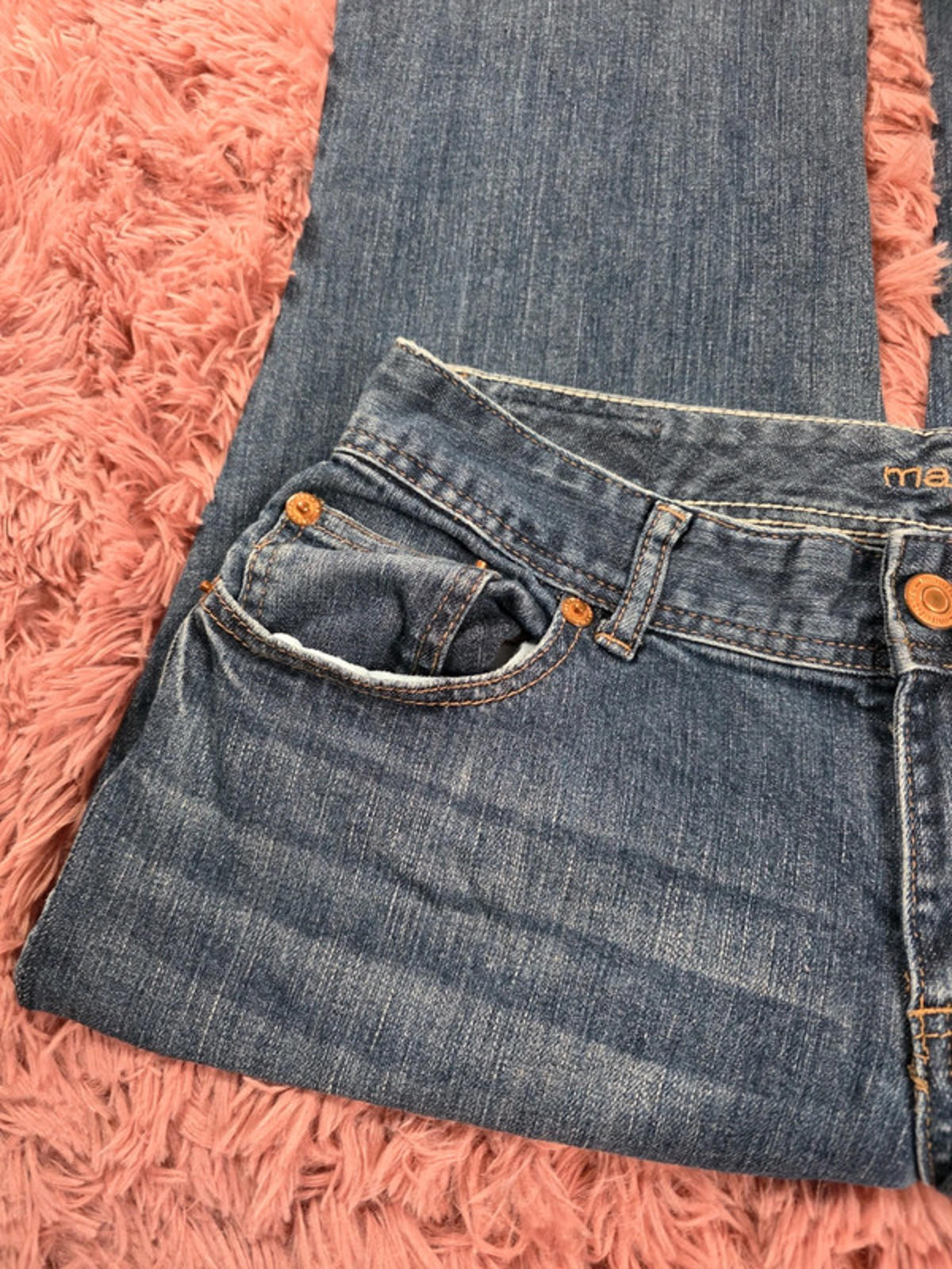 Vintage Y2K Maurices Mid Rise Bootcut Jeans UK Size 12 Petite